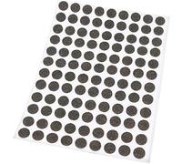 Adsamm® / 108 x self-stick felt pads / Ø 0.39'' (Ø 10 mm) / brown / round / self-adhesive furniture glides with felt thickness of 0.059'' / 1.5 mm