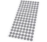 Adsamm® / 128 x self-stick felt pads / Ø 0.47'' (Ø 12 mm) / grey / round / self-adhesive furniture glides with felt thickness of 0.059'' / 1.5 mm
