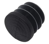 Adsamm® / 16 x Furniture glides for tubes | ø 0.98 '' (25 mm) | black | round | quality ripped inserts for tubular steel chairs