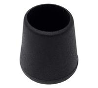 Adsamm® / 16 x Leg tips for round tubes / for round tubes Ø 0.47 - 0.51 '' (12 - 13 mm) / black / round | quality outer caps for tubular steel chairs
