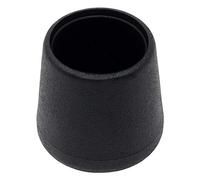 Adsamm® / 16 x Leg tips for round tubes / for round tubes Ø 0.71 - 0.75 '' (18 - 19 mm) / black / round | quality outer caps for tubular steel chairs
