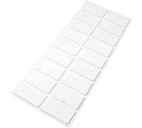 Adsamm® / 18 x self-adhesive felt pads/White / 0.98x1.97'' (25x50 mm) / rectangular / 0.138'' / 3.5 mm thick stick-on furniture felt glides/Furniture & Chair Glides
