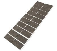 Adsamm® / 20 x self-adhesive felt pads/Brown / 0.79x1.57'' (20x40 mm) / rectangular / 0.138'' / 3.5 mm thick stick-on furniture felt glides/Furniture & Chair Glides
