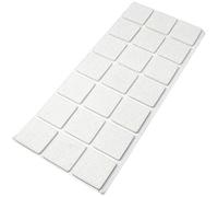 Adsamm® / 21 x self-adhesive felt pads/White / 1.18x1.18'' (30x30 mm) / square / 0.138'' / 3.5 mm thick stick-on furniture felt glides/Furniture & Chair Glides