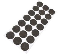 Adsamm® / 21 x self-stick felt pads / Ø 1.18'' (Ø 30 mm) / brown / round / self-adhesive furniture glides with felt thickness of 0.059'' / 1.5 mm