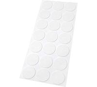 Adsamm® / 21 x self-stick felt pads / Ø 1.18'' (Ø 30 mm) / white / round / self-adhesive furniture glides with felt thickness of 0.059'' / 1.5 mm