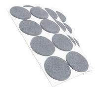 Adsamm® / 24 x self-adhesive felt pads/Grey/ø 1.97'' (ø 50 mm) / round / 0.138'' / 3.5 mm thick stick-on furniture felt glides/Furniture & Chair Glides