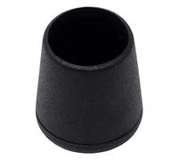 Adsamm® / 32 x Leg tips for round tubes / for round tubes Ø 0.63 - 0.67 '' (16 - 17 mm) / black / round | quality outer caps for tubular steel chairs