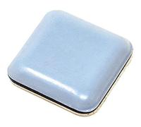 Adsamm® / 32 x PTFE glides | 0,94'' x 0,94'' (24x24 mm) | grey-blue | square | Premium quality self-adhesive furniture sliders by Adsamm®