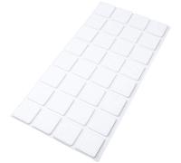Adsamm® / 32 x self-adhesive felt pads/White / 0.98x0.98'' (25x25 mm) / square / 0.138'' / 3.5 mm thick stick-on furniture felt glides/Furniture & Chair Glides