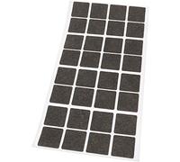 Adsamm® / 32 x self-stick felt pads / 0.98'' x 0.98'' (25x25 mm) / brown / square / self-adhesive furniture glides with felt thickness of 0.059'' / 1.5 mm