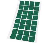 Adsamm® / 32 x self-stick felt pads / 0.98'' x 0.98'' (25x25 mm) / green / square / self-adhesive furniture glides with felt thickness of 0.059'' / 1.5 mm