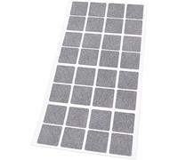 Adsamm® / 32 x self-stick felt pads / 0.98'' x 0.98'' (25x25 mm) / grey / square / self-adhesive furniture glides with felt thickness of 0.059'' / 1.5 mm