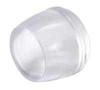 Adsamm® / 4 x Leg tips | Ø 0,71'' (Ø 18 mm) | transparent | round | Premium quality outer caps for tubular steel chairs by Adsamm®