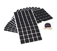 Adsamm® / 500 x self-adhesive felt pads/Black / 0.79x0.79'' (20x20 mm) / square / 0.138'' / 3.5 mm thick stick-on furniture felt glides/Furniture & Chair Glides