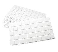 Adsamm® / 500 x self-adhesive felt pads/White / 0.79x0.79'' (20x20 mm) / square / 0.138'' / 3.5 mm thick stick-on furniture felt glides/Furniture & Chair Glides