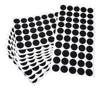 Adsamm® / 500 x self-stick felt pads / Ø 0.79'' (Ø 20 mm) / black / round / self-adhesive furniture glides with felt thickness of 0.059'' / 1.5 mm