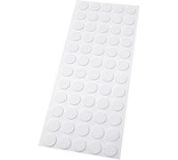 Adsamm® / 60 x self-stick felt pads / Ø 0.55'' (Ø 14 mm) / white / round / self-adhesive furniture glides with felt thickness of 0.059'' / 1.5 mm