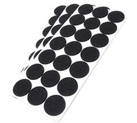 Adsamm® / 63 x self-adhesive felt pads/Black/ø 1.18'' (ø 30 mm) / round / 0.138'' / 3.5 mm thick stick-on furniture felt glides/Furniture & Chair Glides