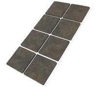 Adsamm® / 8 x self-adhesive felt pads/Brown / 1.97x1.97'' (50x50 mm) / square / 0.138'' / 3.5 mm thick stick-on furniture felt glides/Furniture & Chair Glides