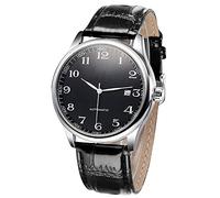 ADSBIAOYE Men's Simple Luxury Hollow Out Automatic Mechanical Calendar Watch, black, Fashionable