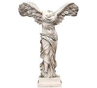 ADSEA Roman Winged Victory Samothrace Desktop Ornaments For Home Decor Collection Gifts,Greek God Statues,Victoria Goddess Figure Sculptures-White 14x10x4.5cm(6x4x2inch)