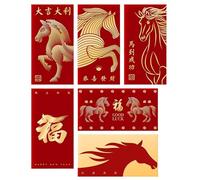 Adsfvs Spring Festival Red Envelopes 2026 - Traditional Lunar Calendar Bilingual Design Home Decoration | Chinese New Year Red Envelopes | For Sons Daughters Adults Teenagers Children