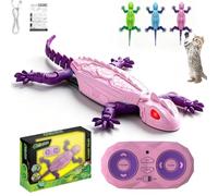 ADSIBILANT Gecko Rush Cat Toy Remote Control Climbing Gecko Toy for Cats, Interactive Toys Climbing Cat Toys that Climbs The Wall for Indoor Cats，Pink
