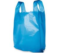 adsin Clear Plastic Bags - Eco-Friendly Large Size Transparent Carrier Bag with Handles Degradable, Recyclable Shopping Bag (Blue - 350 Pcs)
