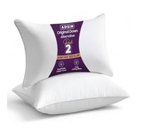 adsin Exrta Filled Bounce Back Pillow (Medium), Hollow-fibre Jumbo Bed Pillow, Hypoallgernic Hotel Quality Pillows, Luxury Sleep Neck Pain Relief, Premium Pillows 2 Pack Hotel Quality