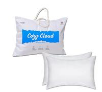 adsin Exrta Filled Bounce Back Sider Pillow, Hollow-fibre Dust Resisted Filled Bed Pillows, Ultimate Luxury Sleep Neck Pain Relief, Premium Hypoallgernic Hotel Pillows (Microfibre Pillow, Pack of 2)