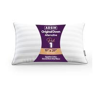 adsin Exrta Filled Egyptian Cotton Bounce Back Strip Pillows Hollow-fibre Dust Resisted Filled, Ultimate Luxury Sleep, Premium Hypoallgernic (Egyptian Cotton Stripe - Pack of 1)