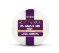adsin Hollowfibre Round Cushion Inserts, Luxurious Cushion Pads (1 Pack, 18") Circle Pillow For Side Slippers, White Inserts Plush, Hypoallergenic Filler & Inners Perfect for Sofa, Bed & Chairs