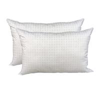 adsin Hotel Pillow Hollowfibre check Jumbo Bed Pillows Luxury Bounce Back Quality Standard Pillow White (Firm, Pack of 2)