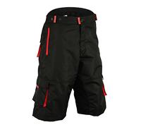 adsin® Men Cycling Shorts MTB Bicycle Downhill Off Road Cool Max Padded Detachable Liner Causal Absorbs Moisture Comfortable Loose Fit Two Zipped Front Pockets Crease-Free Shorts Plus Size