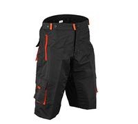 adsin® Men Cycling Shorts MTB Bicycle Downhill Off Road Cool Max Padded Detachable Liner Causal Absorbs Moisture Comfortable Loose Fit Two Zipped Front Pockets Crease-Free Shorts Plus Size