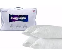 adsin Quilted Bed Pillows 4 Pack Hotel Quality (48cm x 74cm), Hypoallergenic & Breathable Cover, Soft & Supportive Bounce-Back Hollowfibre Luxury Pillows for Stomach, Back & Side Sleep, Standard Size