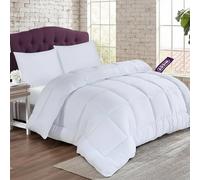 adsin Reversible Coverless Microfiber Comforter 13.5 Tog Double Soft Coverless Duvet with 100% Polyester Filling, Breathable Comforter king Size, Warm Bed Duvet, White