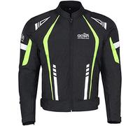 adsin Textile ® Men Motorcycle Jacket Cordura Armour Protective CE Protector Mesh Air Vent Motorbike Multi Functional Casual Breathable Waterproof Black Green Hi Viz Multi Sizes Medium