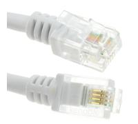 kenable ADSL 2+ High Speed Broadband Modem Cable RJ11 to RJ11 White 1.5m