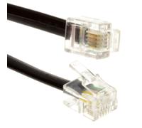 ADSL Broadband Modem Cable RJ11 to RJ11 Phone Socket to Router Black 5m