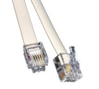 ADSL Broadband Modem Cable RJ11 to RJ11 Phone Socket to Router White 1m