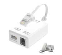 ADSL Filter Microfilter for Broadband/Phone, BT Telephone Splitters ADSL Filter with Cable and RJ11 Connection Adapter for BT/Sky/TalkTalk Landline Modem Router, WiFi Telephone