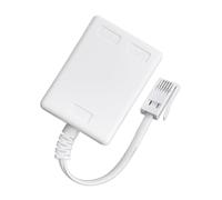 ADSL Microfilter,BT BS6312 431A Plug to BT Socket and ADSL Socket Adapter,White ADSL Micro filter Converter for Broadband Modems