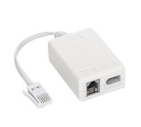ADSL Microfilter, BT Plug to ADSL RJ11 Connector Broadband Internet Microfilter Splitter ADSL Filter RJ11 Connection Adapter BT Socket and ADSL Socket for Landline Modem Router Wifi Plug Telephone