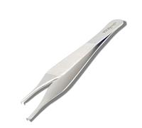 Adson Forceps - Toothed & Non-Toothed Tips - 5 Inch Precision Tweezers for Crafting, First Aid, and Detailed Tasks - Ergonomic Grip, Sterilizable & Reusable (Toothed)