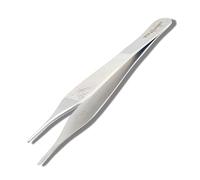 Adson Forceps - Toothed & Non-Toothed Tips - 5 Inch Precision Tweezers for Crafting, First Aid, and Detailed Tasks - Ergonomic Grip, Sterilizable & Reusable (Non Toothed Serrated)
