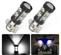 Adsspro Motorcycle 2 x 80W H6 Super White Bright LED Headlights Bulbs Upgrade For ATVS YFM YFS YFZ Bruin YFM350 200 350 400 450 660 700 Raptor Blaster 200 Banshee Motorbike motocross