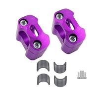Adsspro Universal Motorcycle 1-1/8"(28mm) 7/8" (22mm) CNC Aluminum Handlebar Handle Risers Adjustable Fat Bar Mount Clamps For EXC KLX KXF YZF CRF XR SX SXF YZ Motorbike Dirt Pit Bike (purple)