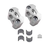 Adsspro Universal Motorcycle 1-1/8"(28mm) 7/8" (22mm) CNC Aluminum Handlebar Handle Risers Adjustable Fat Bar Mount Clamps For EXC KLX KXF YZF CRF XR SX SXF YZ Motorbike Dirt Pit Bike (silver)